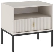 Нощно шкафче SUE бежово/кашемир