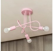 Плафониера OXFORD 3xE27/15W/230V розова