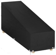 319343 vidaXL Покривало за шезлонг 12 капси 205x75x40/70 см полиетилен