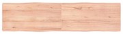 363968 vidaXL Плот за маса светлокафяв 160x40x(2-4) см обработен масивен дъб