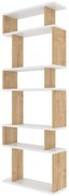 Бял/естествен дъбов шкаф за книги 60x160 cm Bates - Kalune Design