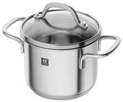 Тенджера Zwilling Pico 66653120, 1 л, 12 см, Стъклен капак, Неръждаема стомана 18/10, Фурна и Индукция, Сребрист