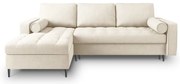 Светлобежов разтегателен диван Santo, ляв ъгъл - Milo Casa