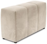 Бежов кадифен подлакътник за модулен диван Rome Velvet - Cosmopolitan Design