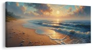 Картина на платно – Златиста светлина на плажа