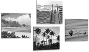 Комплект картини – Ваканция на море в черно-бяло