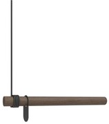 Кафява стенна закачалка от масивен дъб 50 cm Swing – LIND DNA