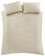 Бежово двойно удължено спално бельо 230x220 cm Jacob Geo – Catherine Lansfield