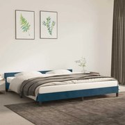 347595 vidaXL Рамка за легло без матрак, тъмносиня, 200x200 см, кадифе