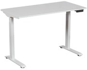 Ергономично бюро с регулиране на височината Carmen CR-119, 73-123 см, До 50 кг, Панел за управление, Дисплей, Памет, Сензор против сблъсък, Бял