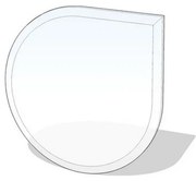 Стъкло под камина 1100x1100x8 мм сълза