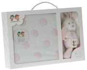 GAMBERRITOS Одеяло с играчка/чесалка РОЗОВО