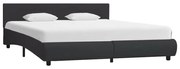 285484 vidaXL Рамка за легло с LED, черна, изкуствена кожа, 160x200 cм