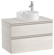 Конзолен шкаф за баня A851501434, с две чекмеджета за умивалник върху плот, 80.5х46х53.7см