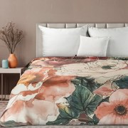 Луксозно акрилно одеяло с мотив на тропически цветя Ширина: 150 см | Дължина: 200 см