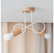 Плафонен полилей OXFORD 2xE27/15W/230V бор/кремав