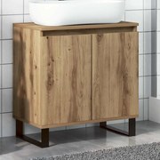 857221 vidaXL Шкаф за баня, дъб артизан, 58x33x60 см, инженерно дърво