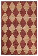 Теракотена ръчно изработена пътека със смес от юта 60x230 cm Effie Diamond – Flair Rugs