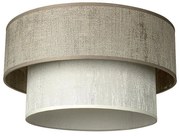 Плафон АЛБА МЕТРО, ø400, крем, абажури Сарай Бронз + Крем, 1xE27