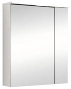 Огледален шкаф за баня ALDENE-60 6017-60W, Inter Ceramic, с LED осветление, PVC, бял гланц, 60х70х17см