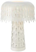 Бяла настолна лампа с метален абажур (височина 38 cm) Verbera – Markslöjd