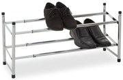 Метален телескопичен стелаж за обувки в сребрист цвят – Premier Housewares