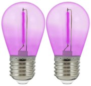 КОМПЛЕКТ 2x LED крушка PARTY E27/0,3W/36V лилава