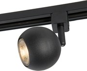 Модерен прожектор за релса черен 1-фазен - Iconic Gissi