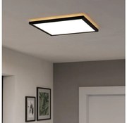 Eglo 901456-LED Димируема лампа за баня ROVITO-R 17,6W/230V 39x39 см IP44 черен + д.у.