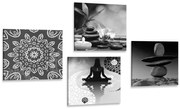 Комплект картини – Хармония на Фън Шуй в черно-бяло