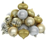 Retlux - К-кт Коледни орнаменти 30 бр. златисти/сребристи