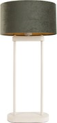 Настолна лампа бежова със зелен овален абажур и златист интериор 35 см - Thijmen