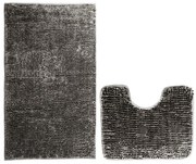 Тъмносиви килими за баня в комплект от 2 бр. WC 80x50 cm Bati – Restilo