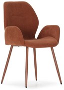 Теракотени тапицирани трапезни столове в комплект 2 бр. Ansu – Marckeric