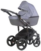 Комбинирана бебешка количка Naomi 18 - 2в1 DIZAIN BABY - индиго