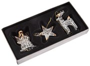 Стъклени Коледни украси в комплект 3 бр. 9 cm – Dakls