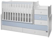 LORELLI Classic Трансформиращо се легло-люлка 70/160 см. MAXI PLUS БЯЛО/ BABY BLUE
