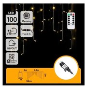 Aigostar - LED външна коледна гирлянда 100xLED/6W/230V/8функции 1,5x1m IP44 топла бяла+дистанционно управление