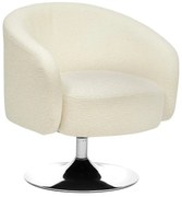 Кресло atmosphera Edith, Шенил, Въртящ - Бял