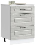 854285 vidaXL Кухненски шкаф, "Kalmar", сив сонома, инженерно дърво