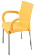 Стол Сумела с подлакътник - Жълт