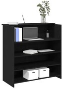 3324161 vidaXL Рецепционно бюро, черен дъб, 100x50x103,5 см, инженерно дърво