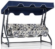 Градински троен люлеещ се стол Olea 6, цвят Многоцветен