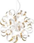 Ideal Lux - Пендел VORTEX 6xE14/40W/230V Ø 53 см златист/патина