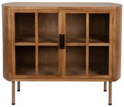 Витрина от масивно каучуково дърво в естествен цвят 100x80x38 cm Yaz – White Label