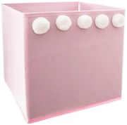 Кутия за съхранение atmosphera Pompom, Розов, 29x29 cm