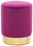 249837 vidaXL Табуретка, лилаво и златисто, кадифе 28 x 36 cm