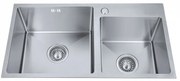 Кухненска мивка ICK 7822 ROUND, Inter Ceramic, неръждаема стомана, със сифон, 84x49х11.4см