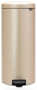 Кош за боклук с педал Brabantia NewIcon 1003209, 30 л, Плавно затваряне, Противоплъзгаща основа, Златен металик