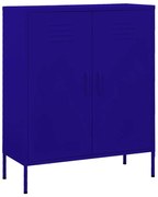336163 vidaXL Шкаф за съхранение, нейви син, 80х35х101,5 см, стомана